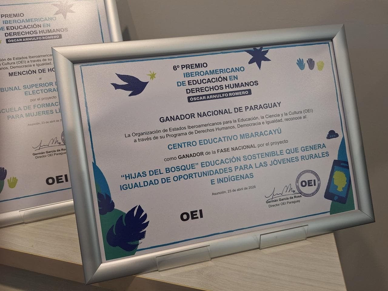 Hijas del Bosque ya recibió el primer premio en educación en derechos humanos
